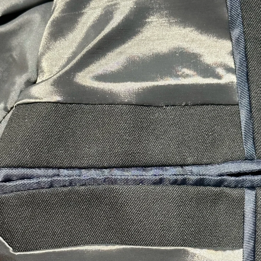 J Crew Black All Season Cotton Bi-Stretch  One Button Closure Blazer Jacket - Picture 11 of 13